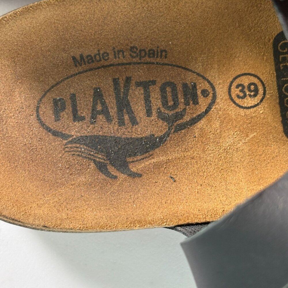 Plakton Sandals Womens Size 8 EU 39 Black Strappy‎ Comfort Gel Touch - Picture 4 of 9